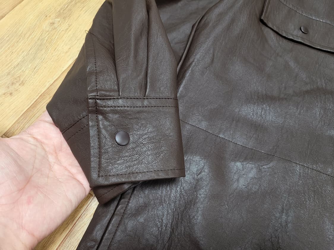 ARE YOU 레더 셔츠자켓 프리사이즈 새상품 상품이미지4