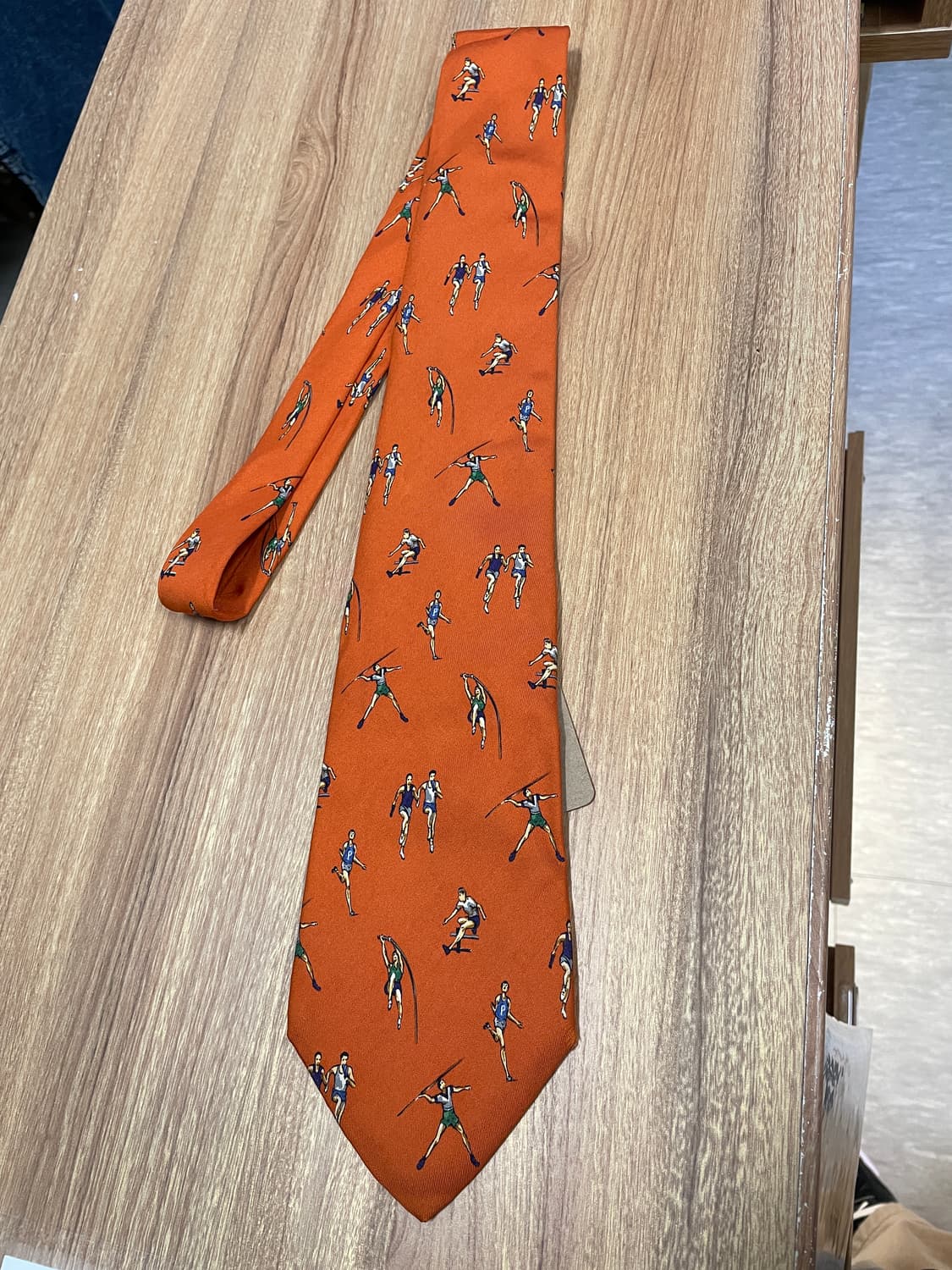 폴로 랄프로렌 오렌지 실크 넥타이 상품이미지1