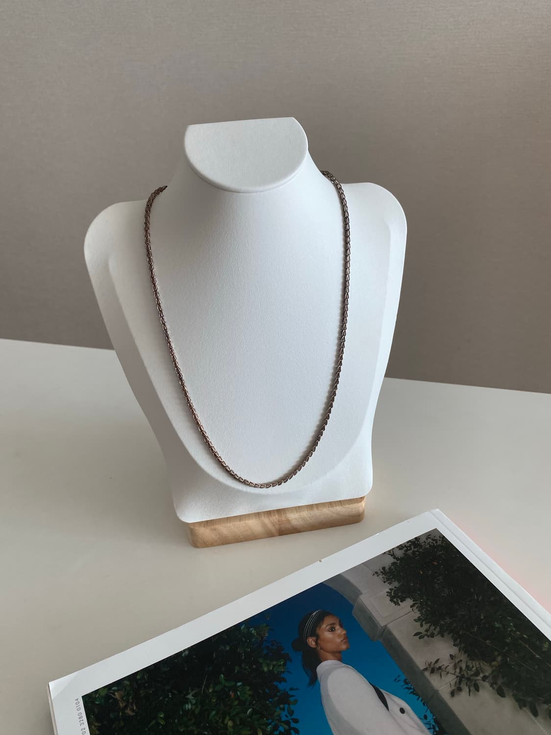 빈티지 실버톤 체인 목걸이  상품이미지1