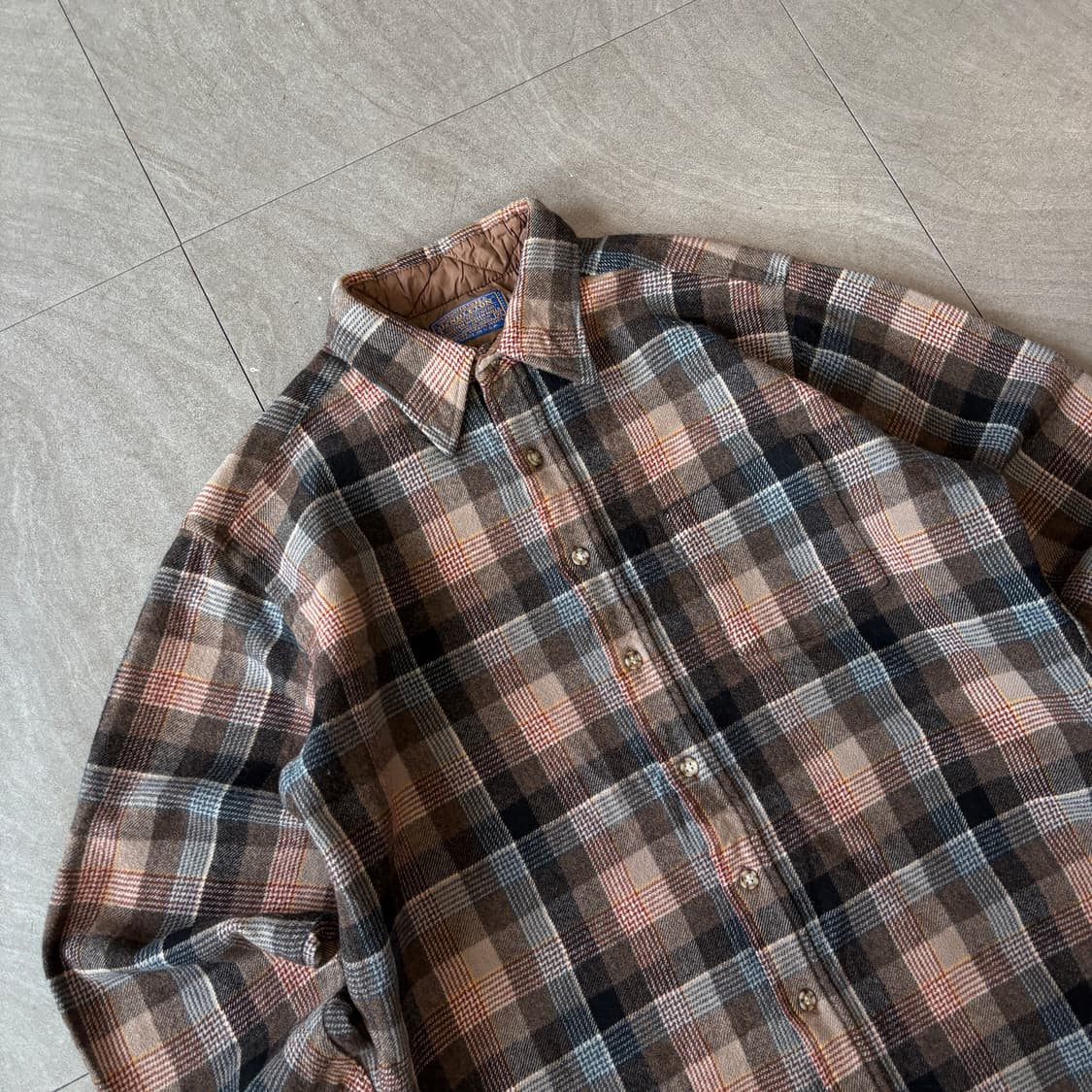 80s Pendleton 80년대 미국 생산 펜들턴 체크 울 셔츠 상품이미지2