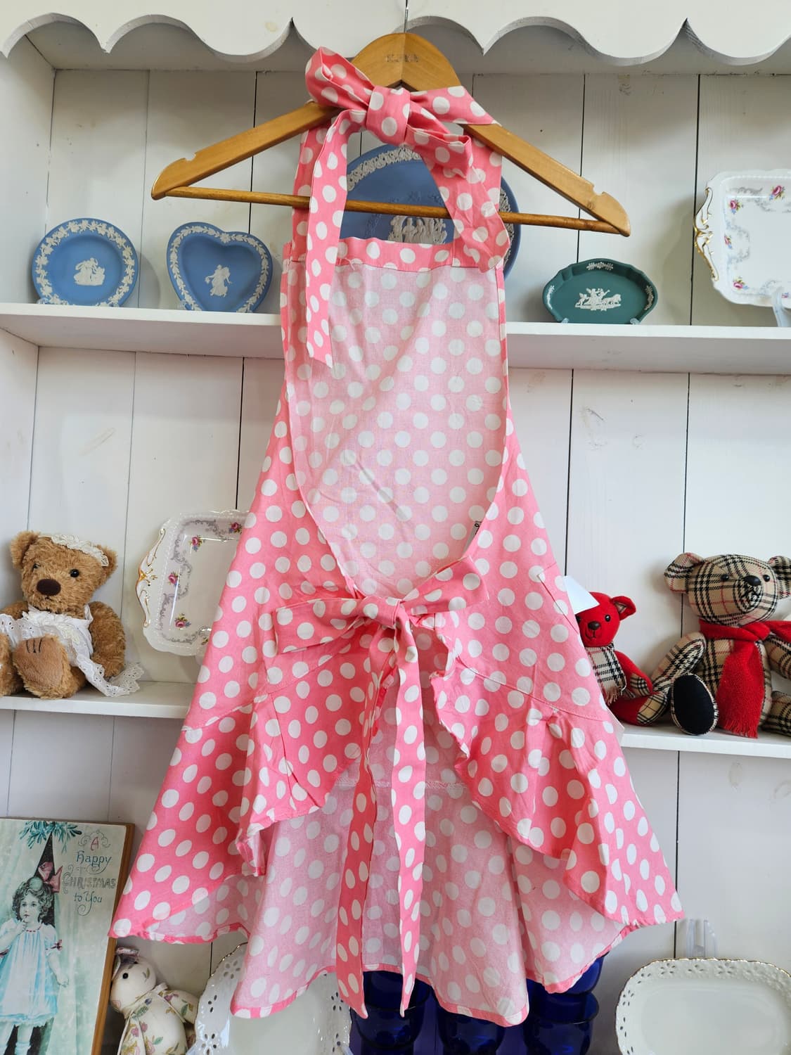 핑크 도트 리본 에이프런 상품이미지3