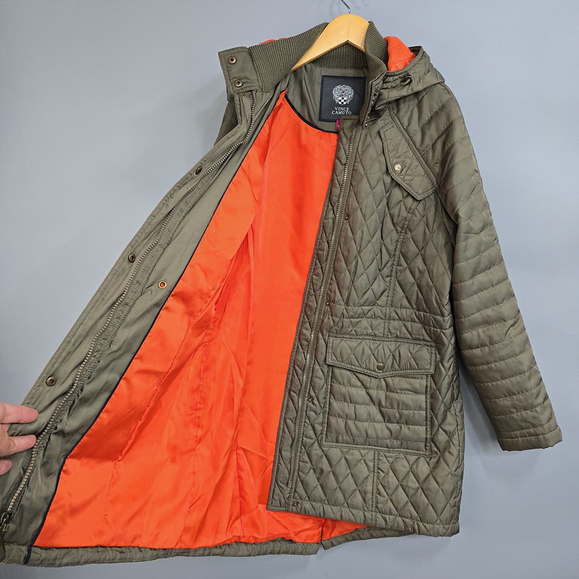 빈스 카무토(VINCE CAMUTO) 퀼팅 후드 자켓 L 상품이미지4