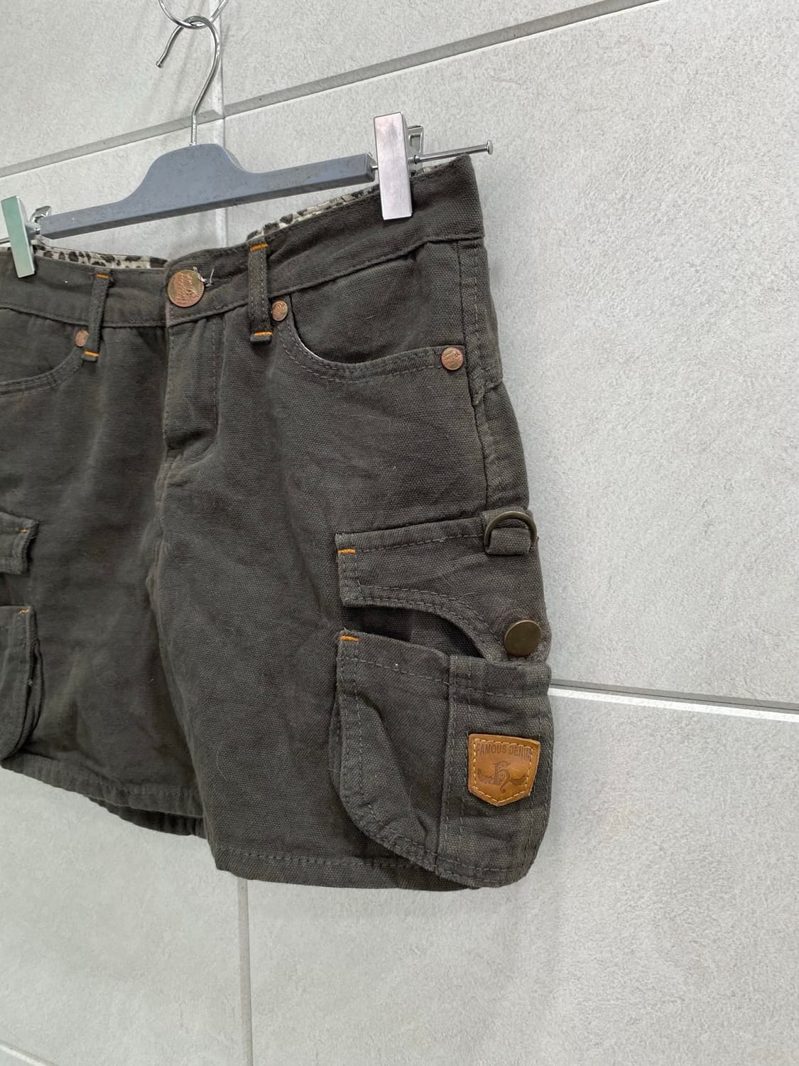  Y2K Cargo Pocket Leopard Skirts 상품이미지5