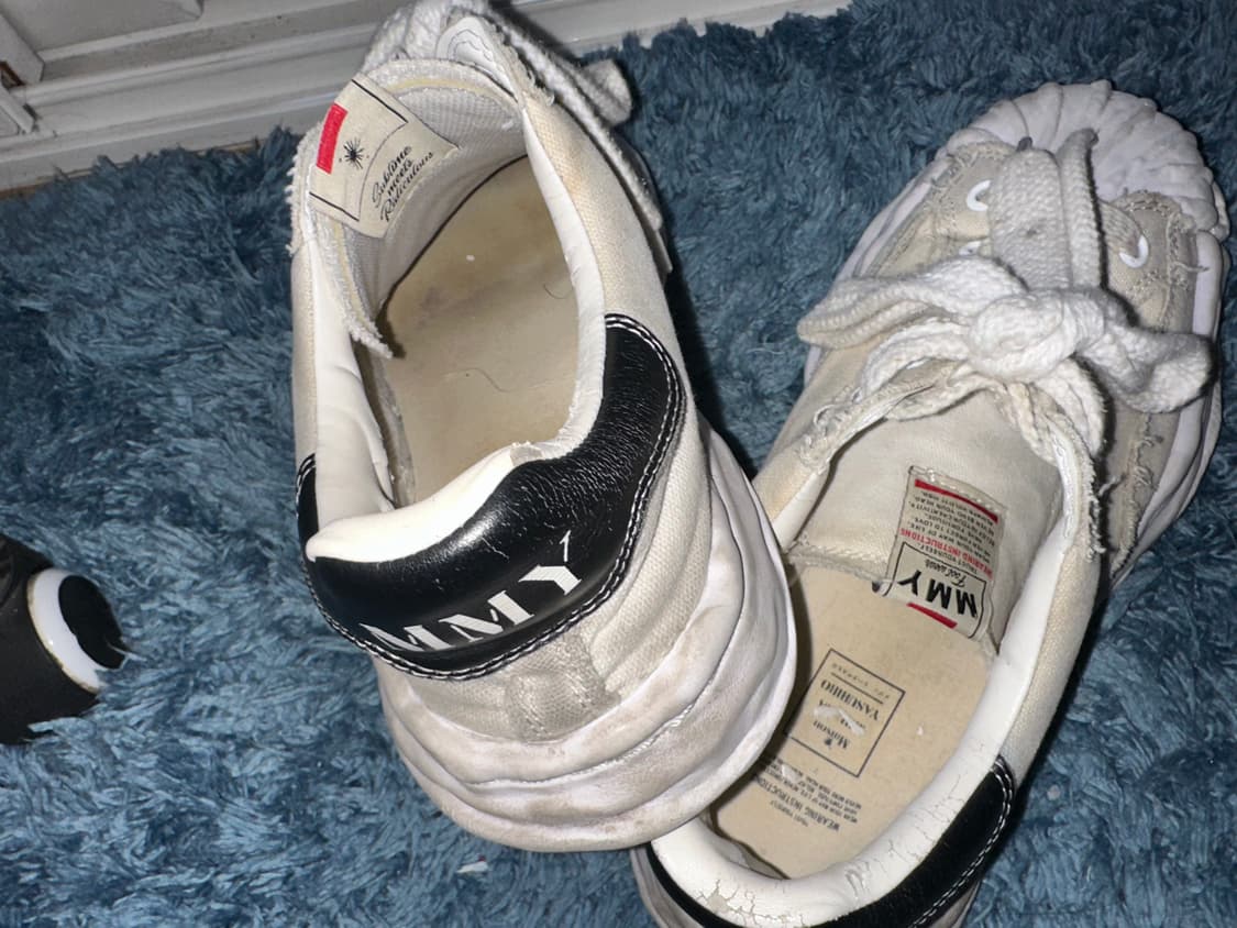 메종 미하라 야스히로 블레이키 OG 솔 캔버스 로우탑 화이트 EU44 상품이미지4