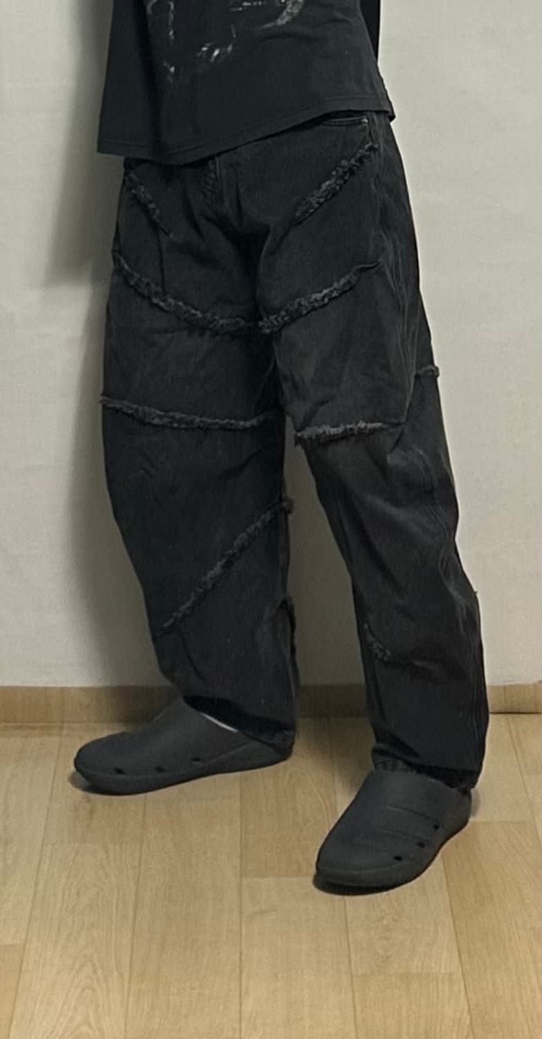 낫포너드 컷오프 커브드 데님 팬츠 상품이미지5
