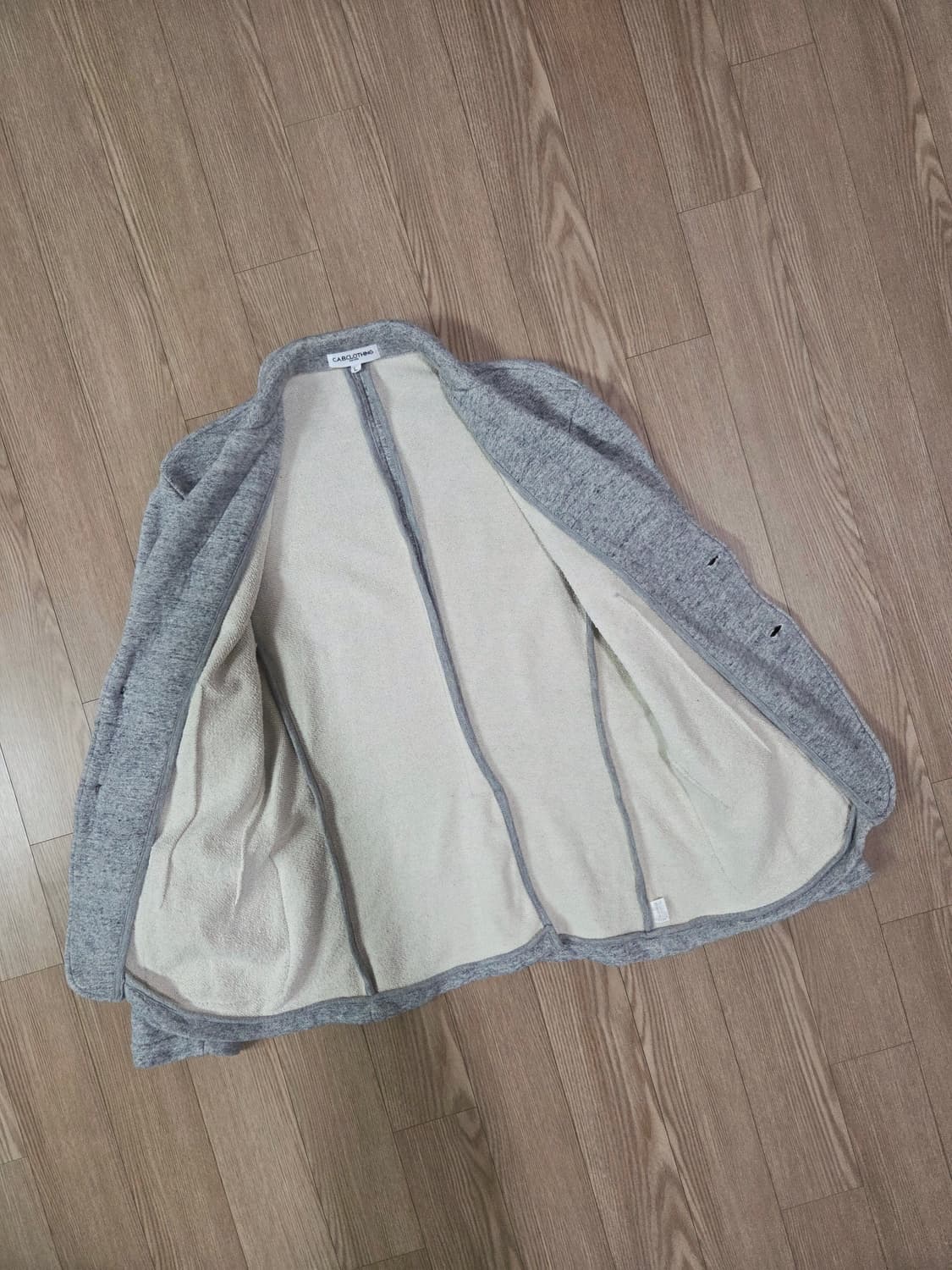 캐브 클로딩 멜란지 그레이 코튼 블레이져 재킷 상품이미지6