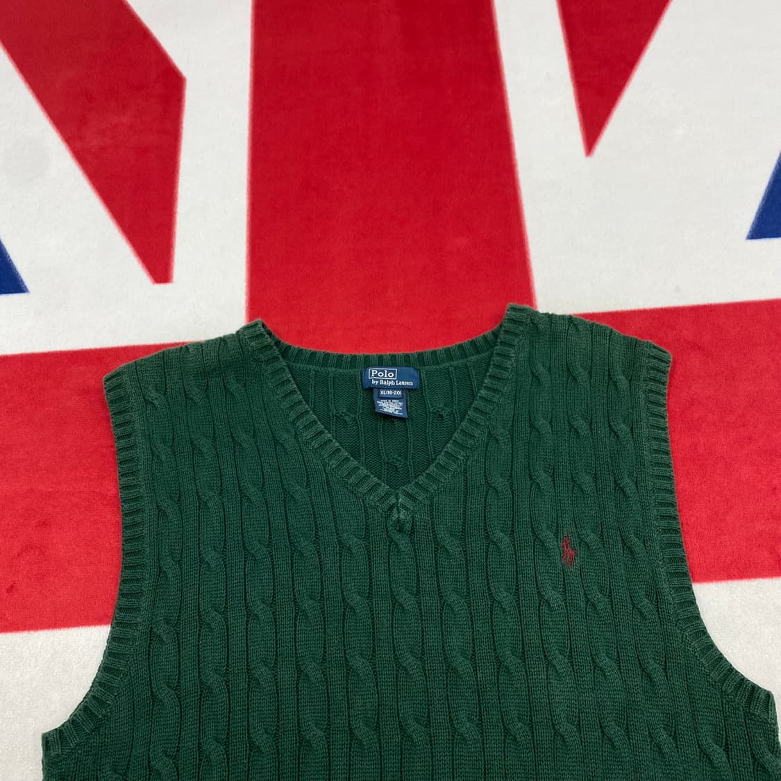 폴로 니트조끼 실측 S 상품이미지3