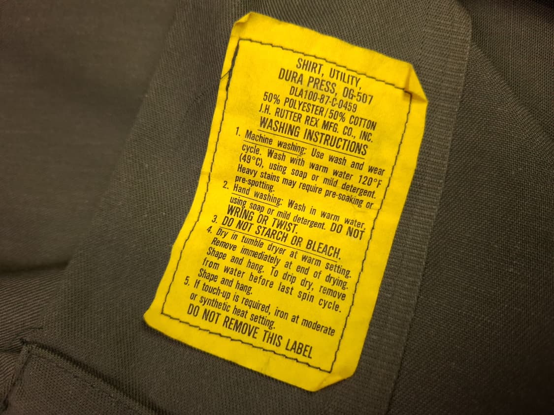 오리지날 미군 OG-507 셔츠 상품이미지4