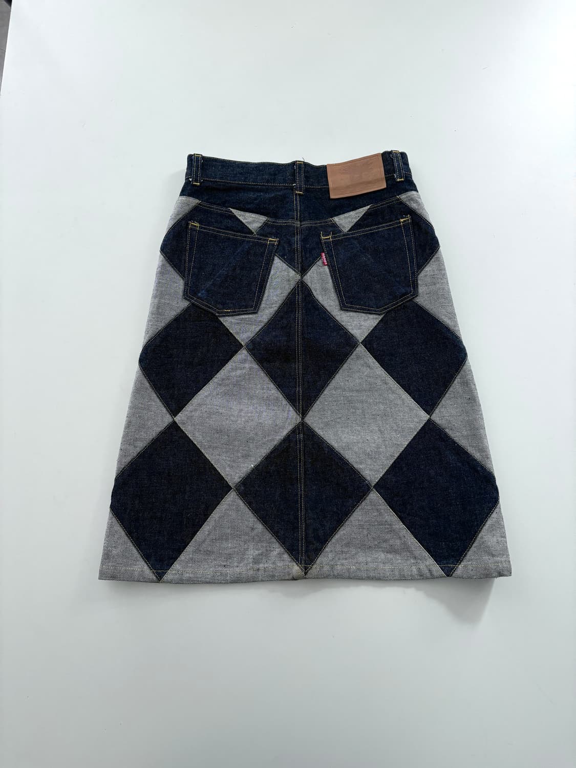 오존 커뮤니티 다이아몬드 패치워크 스커트 상품이미지3