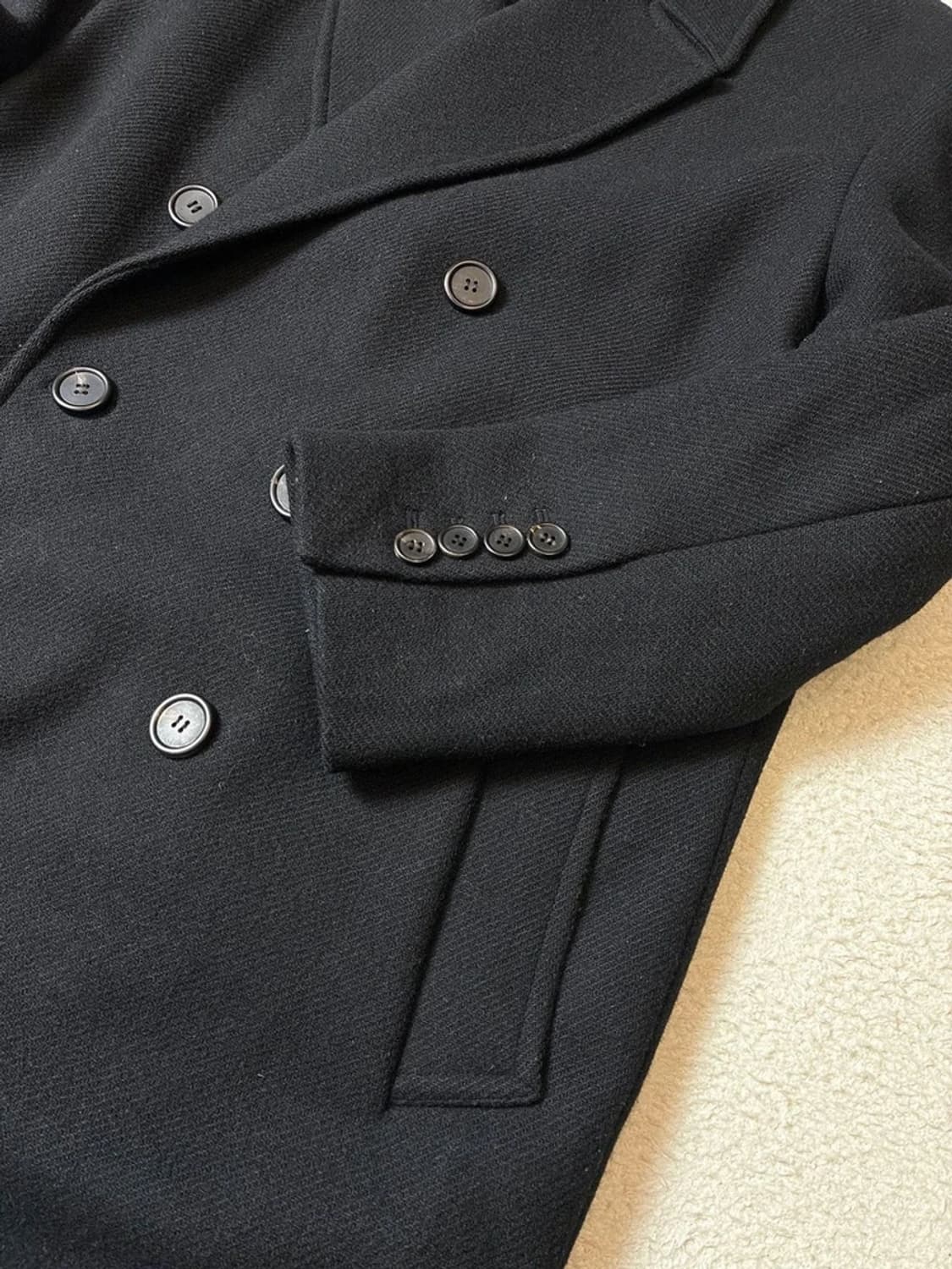 앤더슨벨 오버 울 더블 브레스티드 코트 PN7369 상품이미지4