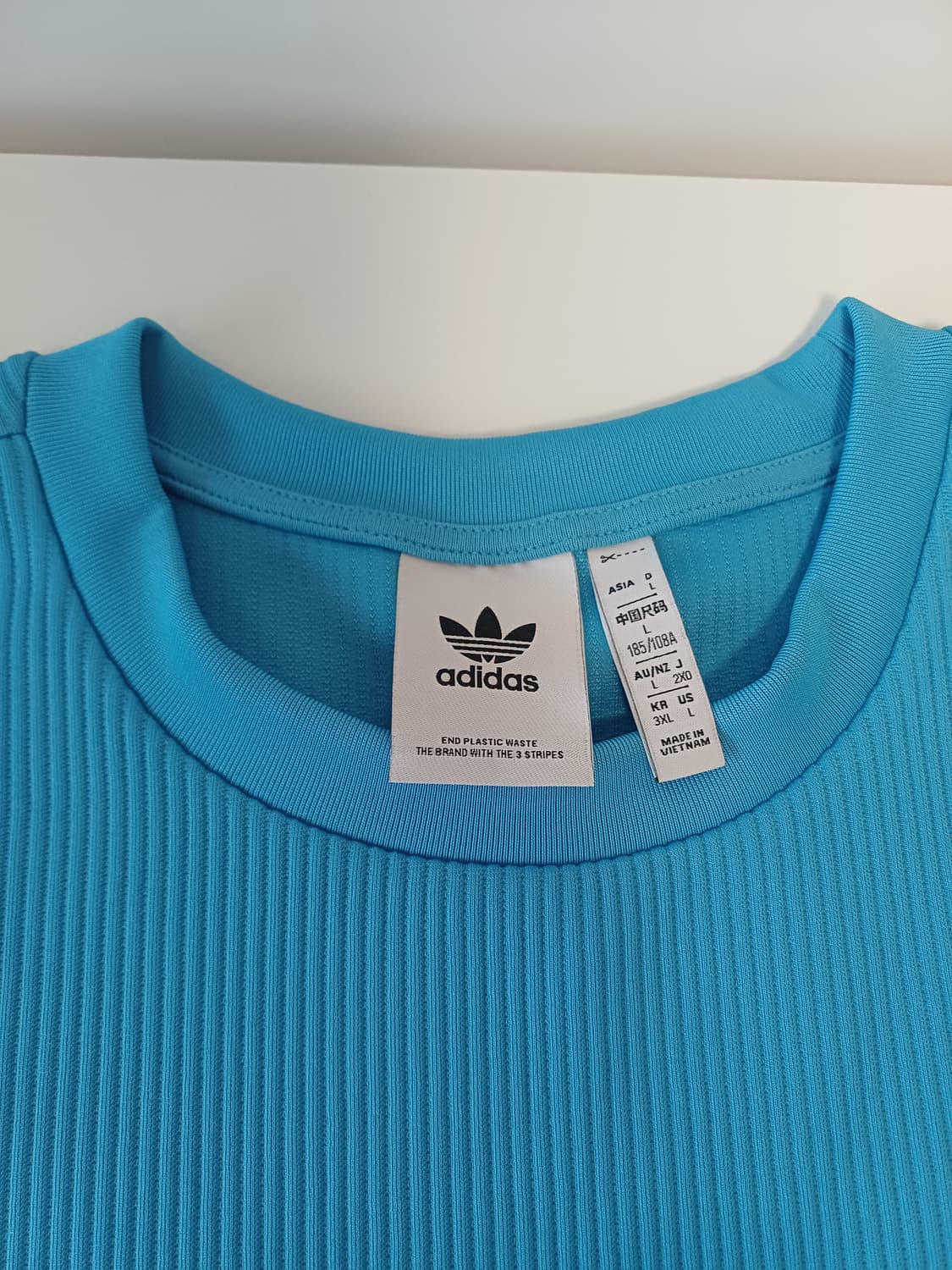 [3XL]아디다스 오리지널스 아디컬러 트레포일 플리츠 티셔츠 스카이블루 상품이미지4