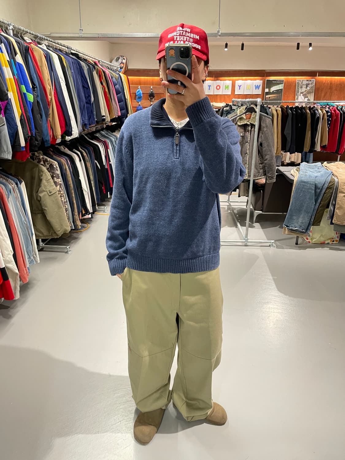 LL bean 반집업 니트 상품이미지4