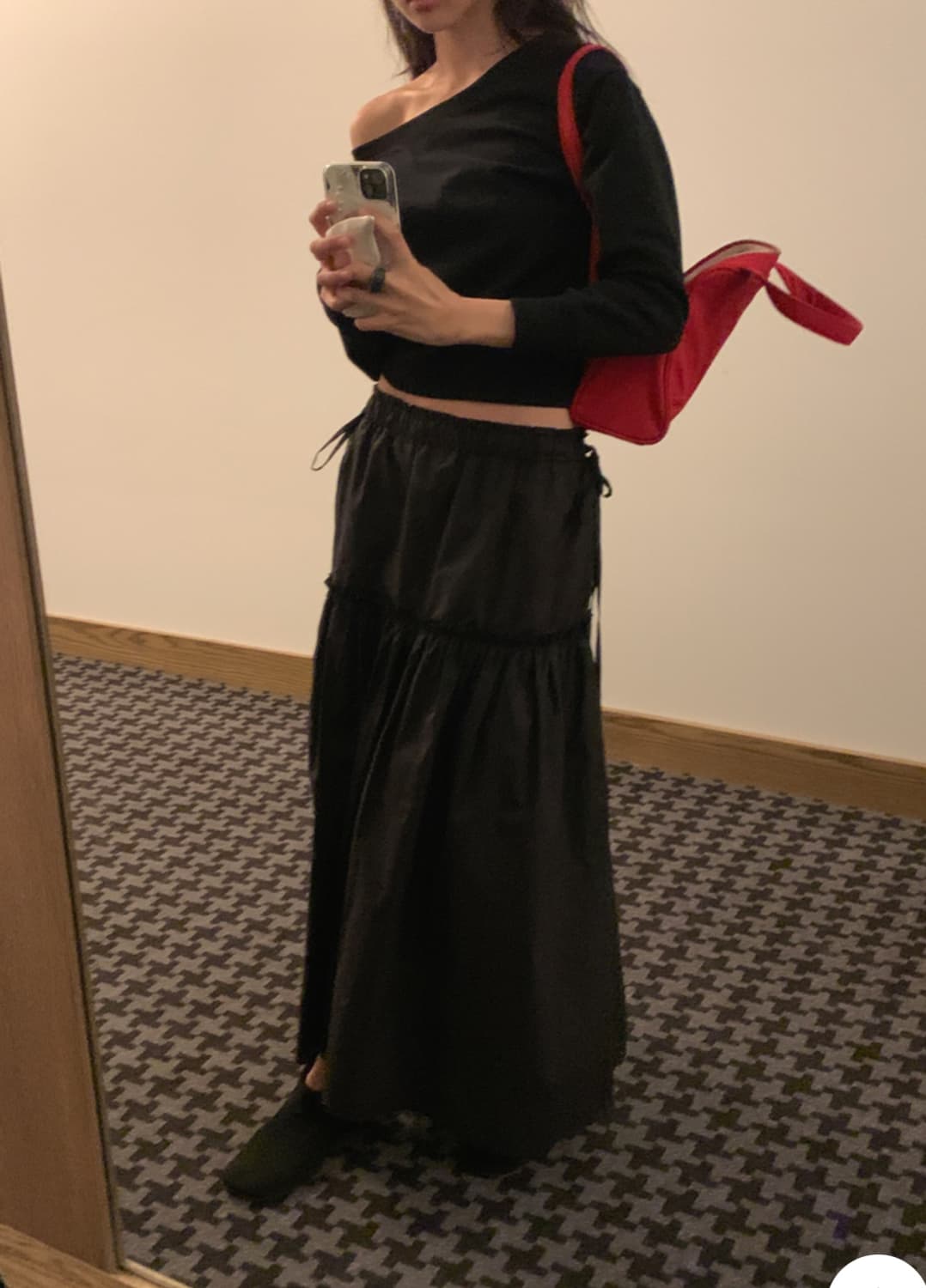 메이비베이비 롱스커트 Lahey 블랙 상품이미지1