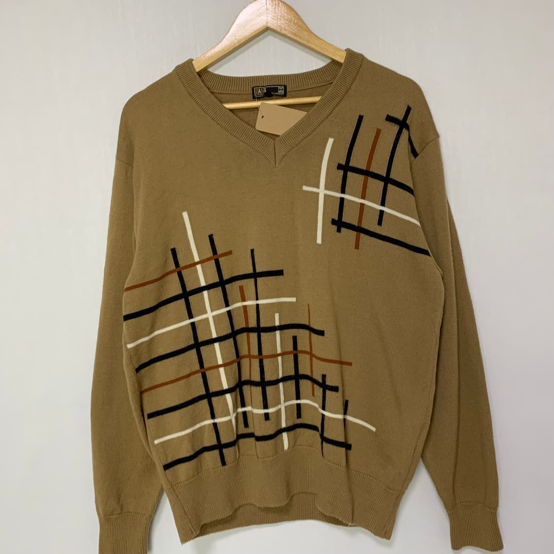 닥스 브이넥 패턴 빈티지 니트 L 상품이미지2