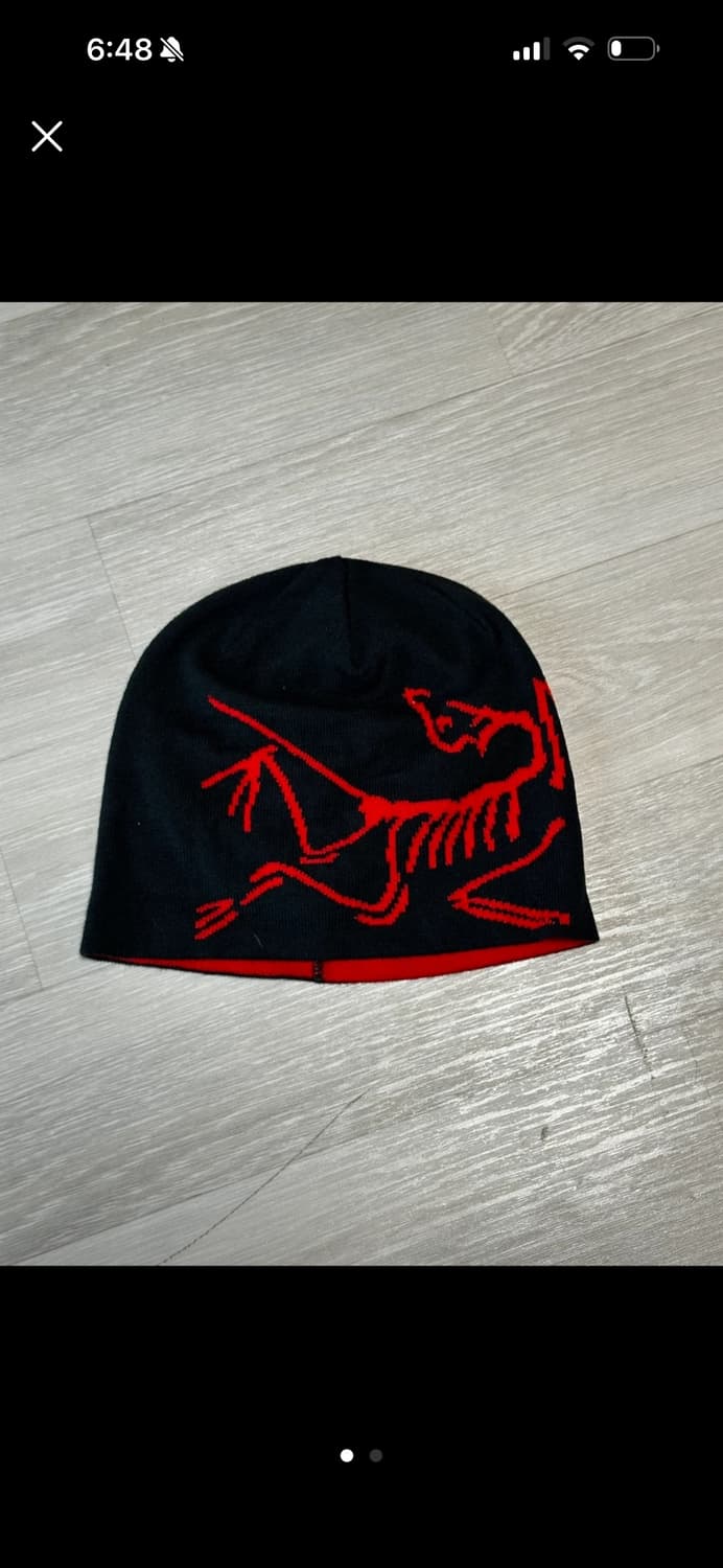  아크테릭스 버드 헤드 토크 비니 블랙/레드 58 상품이미지1