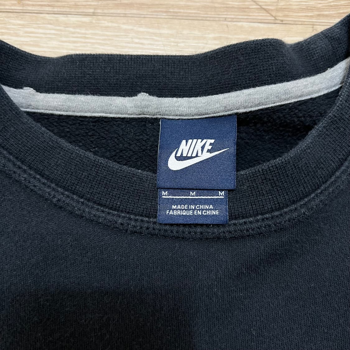 나이키 스우시 스펠 로고 기모 맨투맨 크루넥 티셔츠 [블랙] M/95 상품이미지5