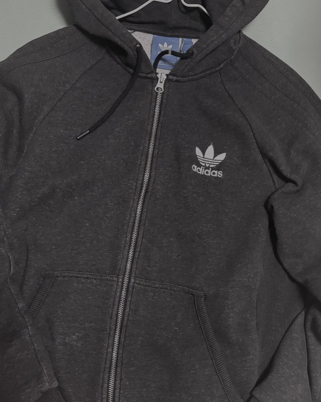 급처!!!!아디다스 파이어버드 후드집업 차콜 그레이 상품이미지1
