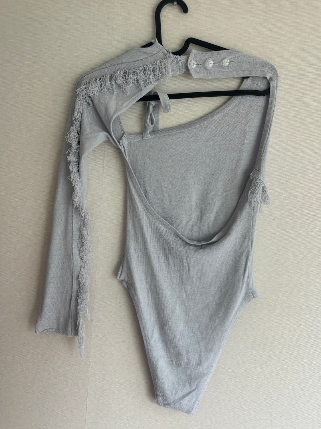 배디 원숄더 니트 바디수트 상품이미지5