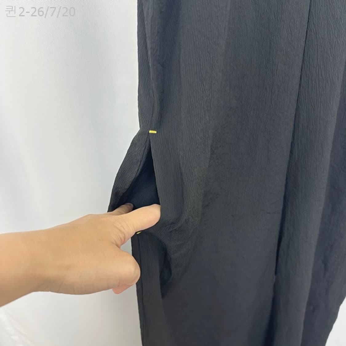 보세 여자 스판 나시 와이드 점프수트 검정 free 상품이미지3