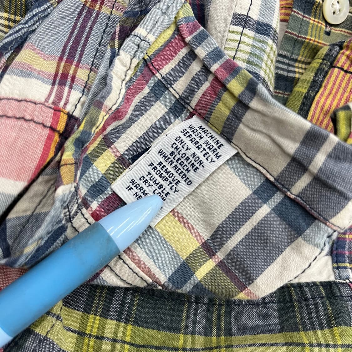 폴로 랄프로렌 체크 린넨 셔츠 M 상품이미지6