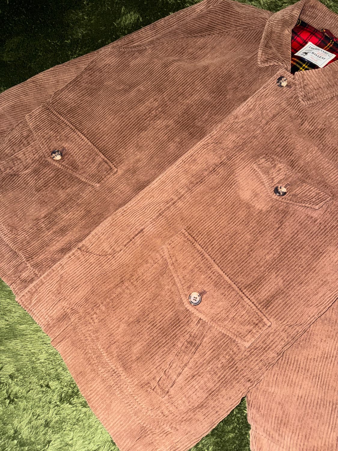 [M] American Bayleaf 타탄 체크 코듀로이 헌팅 자켓 상품이미지4