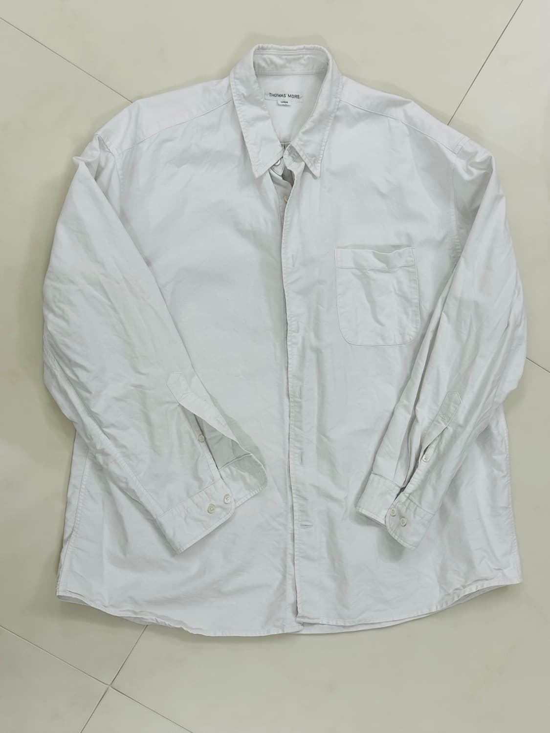 토마스모어 옥스포드 셔츠 남자 화이트 (L, 105) 상품이미지2