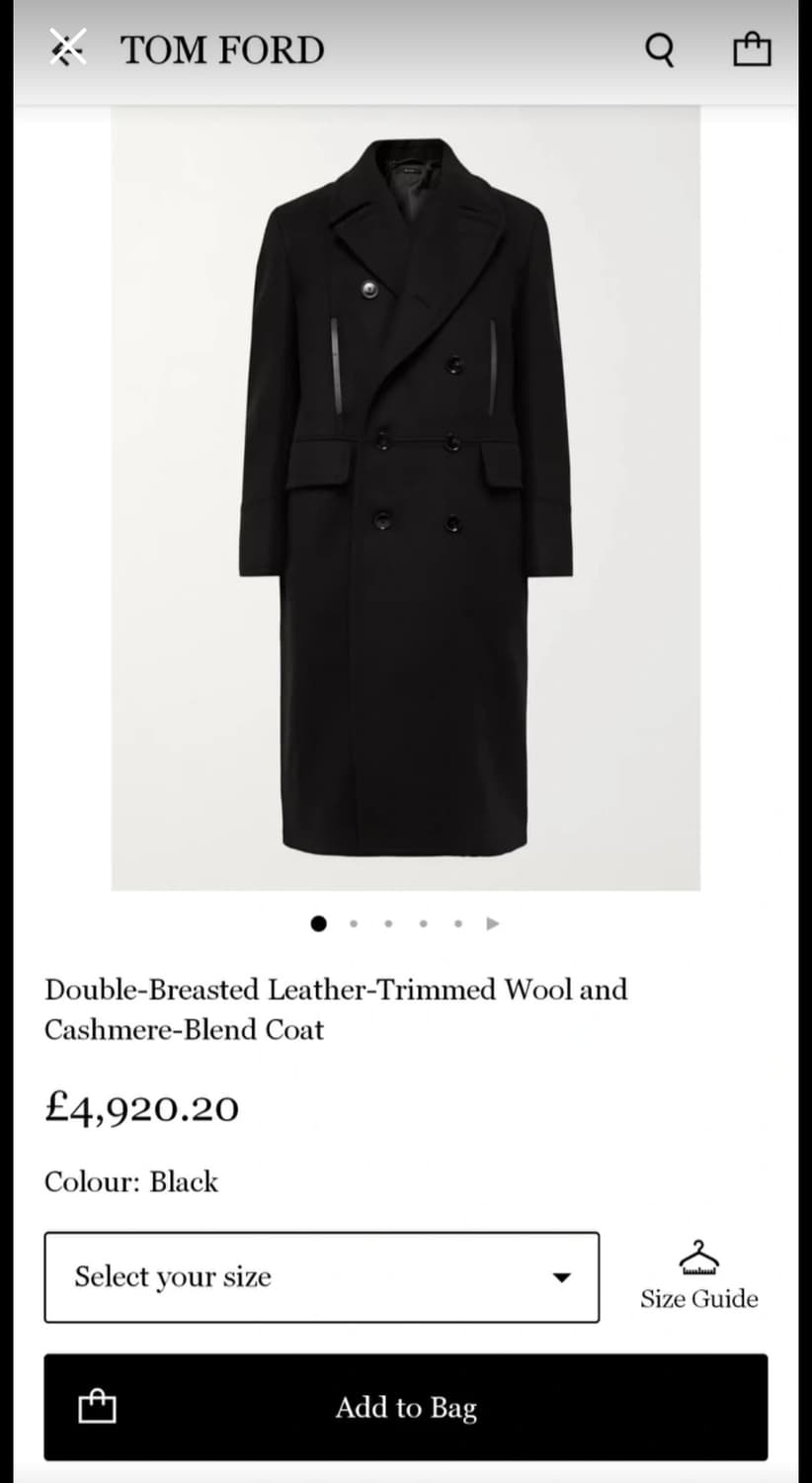 톰포드 컬렉션 코트 상품이미지2