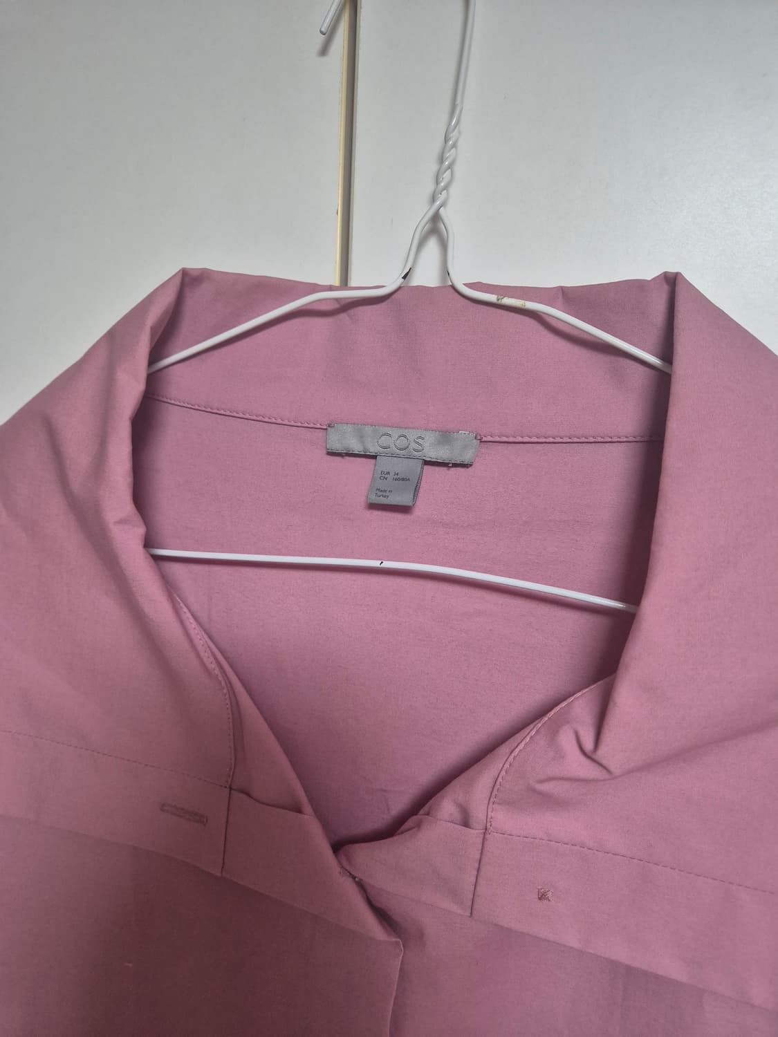 코스 COS 하이넥 투웨이 셔츠 다크핑크 상품이미지3