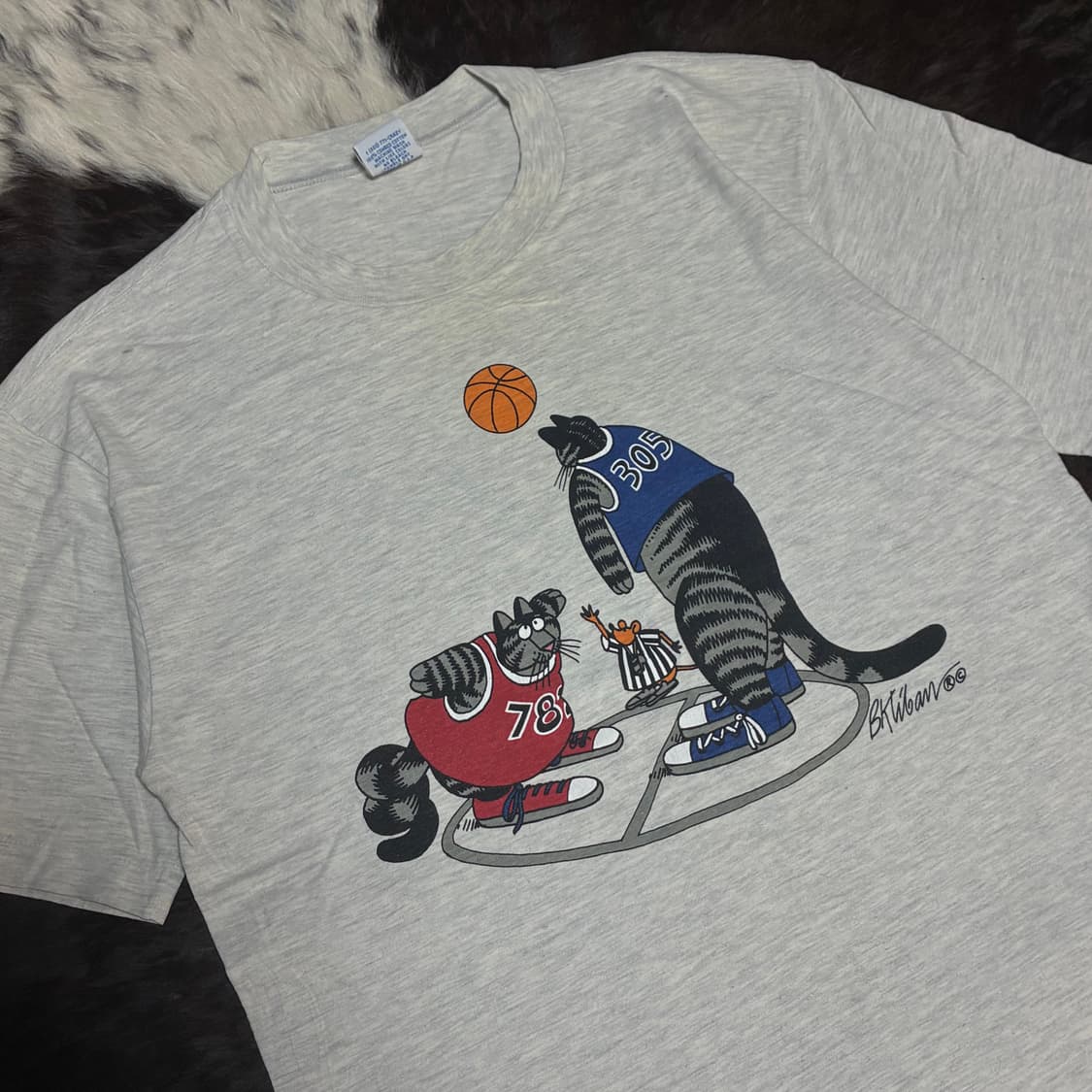 90‘s Crazy Shirts 양면 고양이 반팔티 상품이미지2
