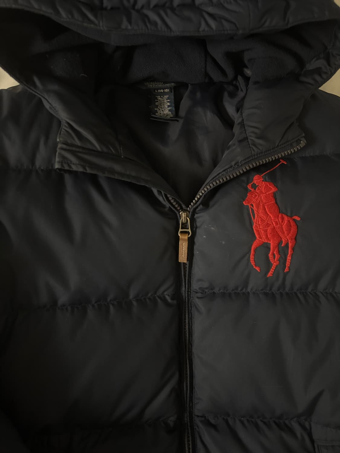 폴로 빅포니 패딩 네이비 M 상품이미지3