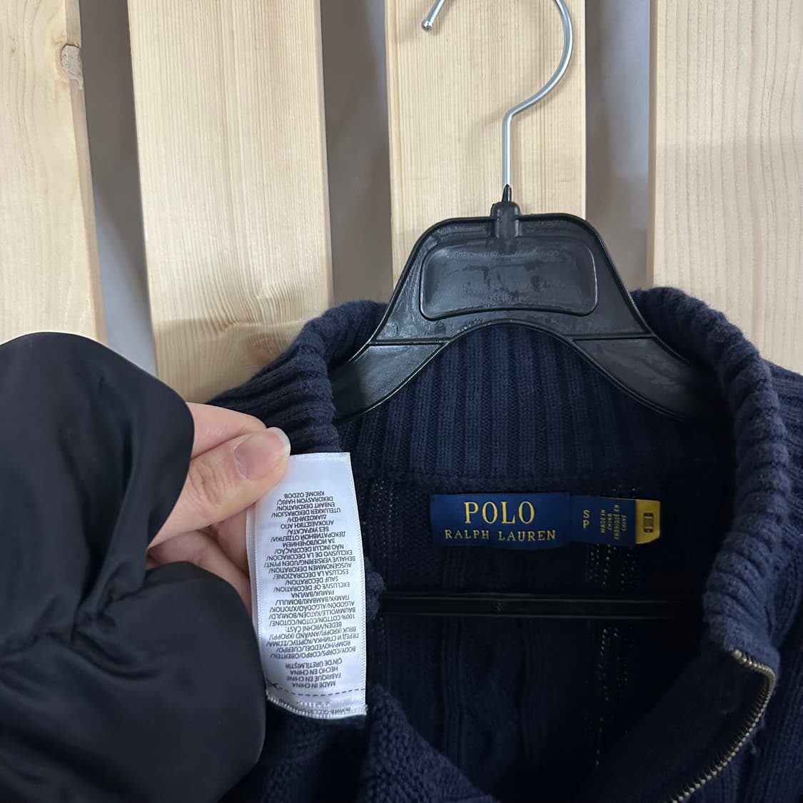 (M) 폴로 랄프로렌 네이비 케이블 반집업 니트 스웨터 상품이미지6