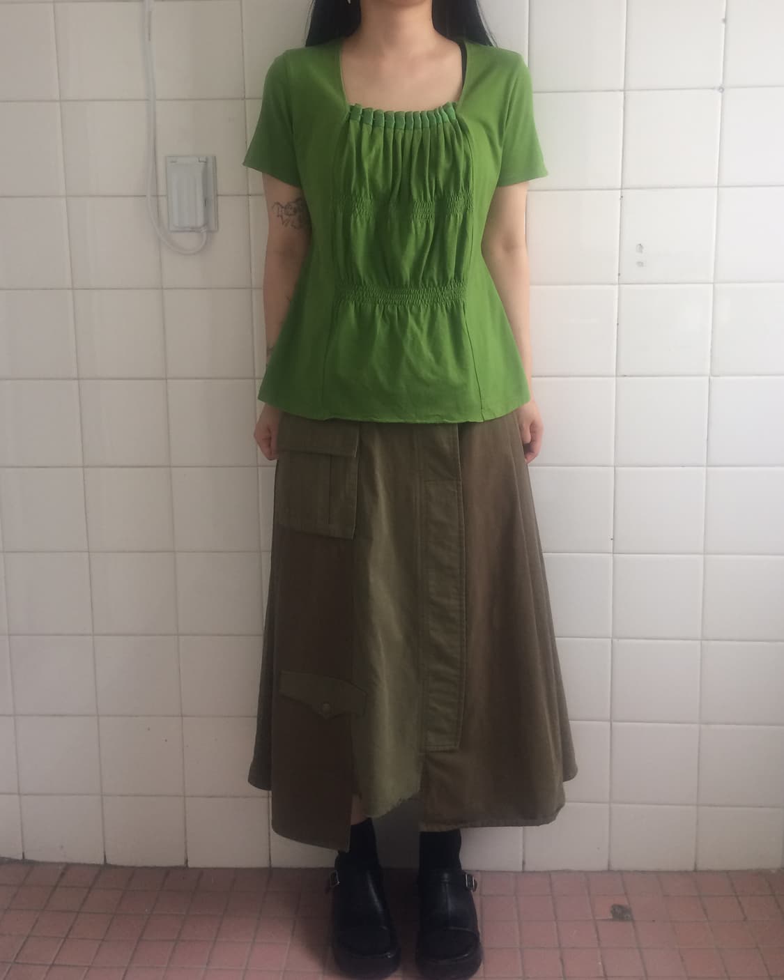 Pleats shirring point t shirt 상품이미지1