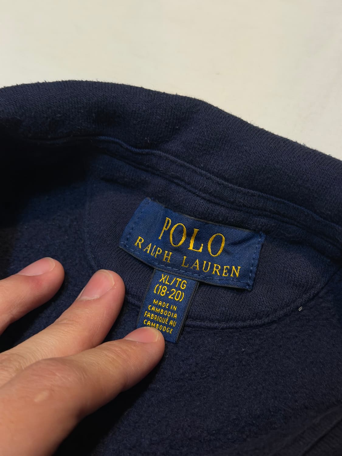 폴로 랄프로렌 빅포니 치프키프 반집업 맨투맨 네이비 상품이미지3