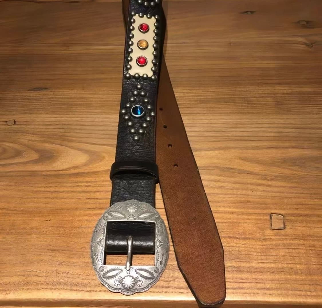 빈티지 더블알엘 스타일 젬스톤 벨트 free 사이즈  상품이미지3