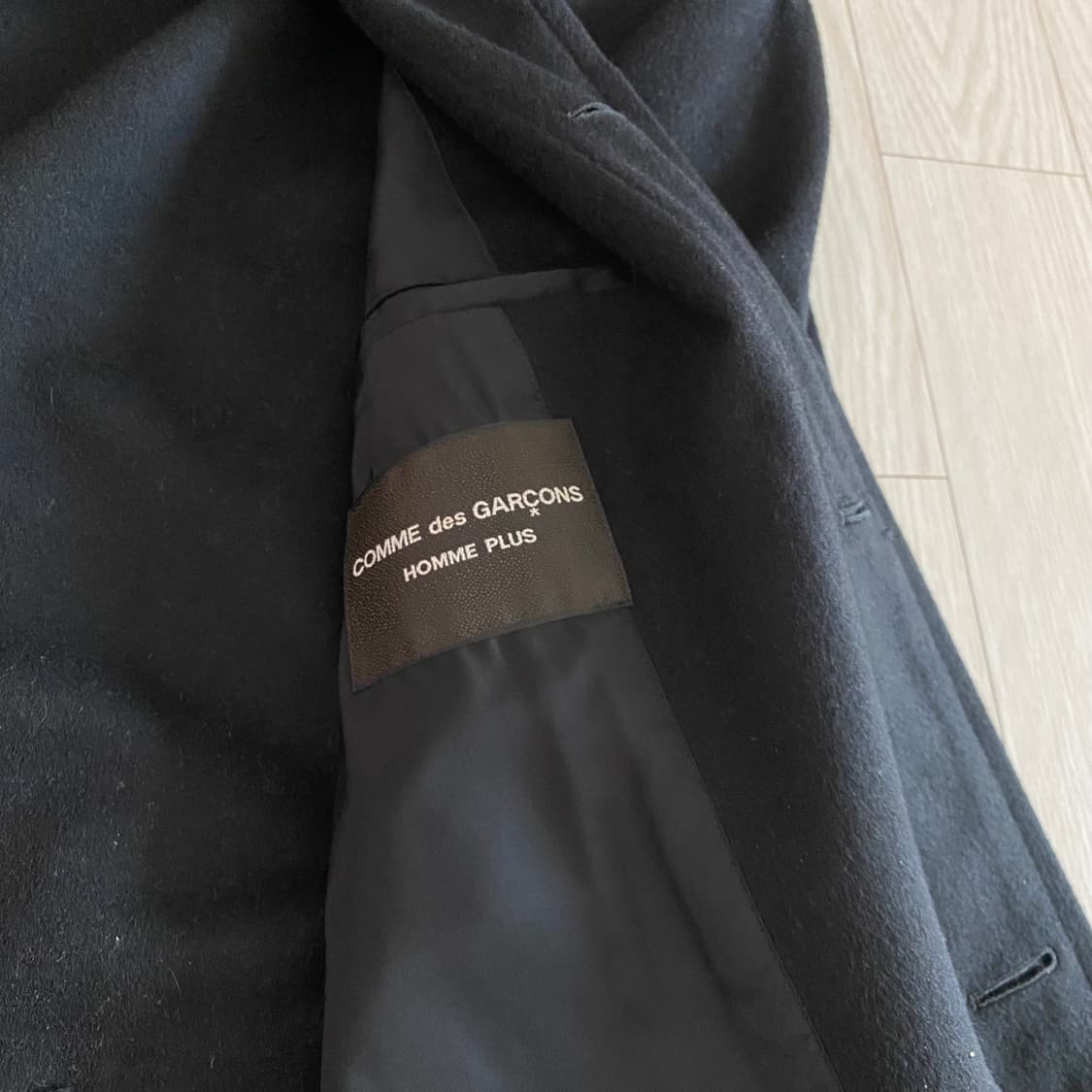 [M] 꼼데가르송 옴므 플러스 17AW 울 캐시미어 도킹 레이어 코트 상품이미지7