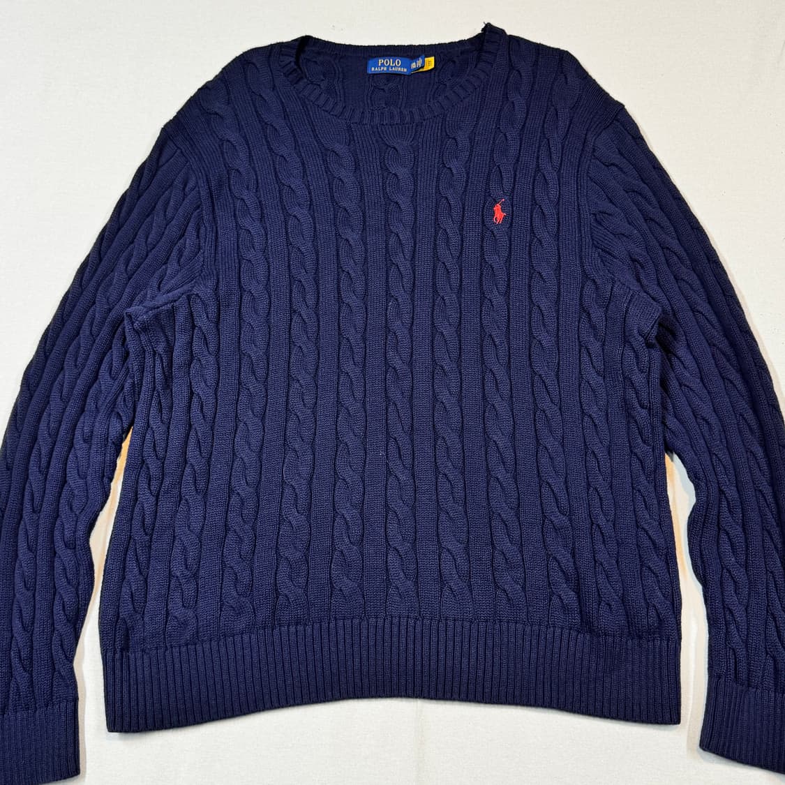 XXL) 폴로 랄프로렌 케이블 꽈배기 니트 신형 큐알탭 상품이미지2
