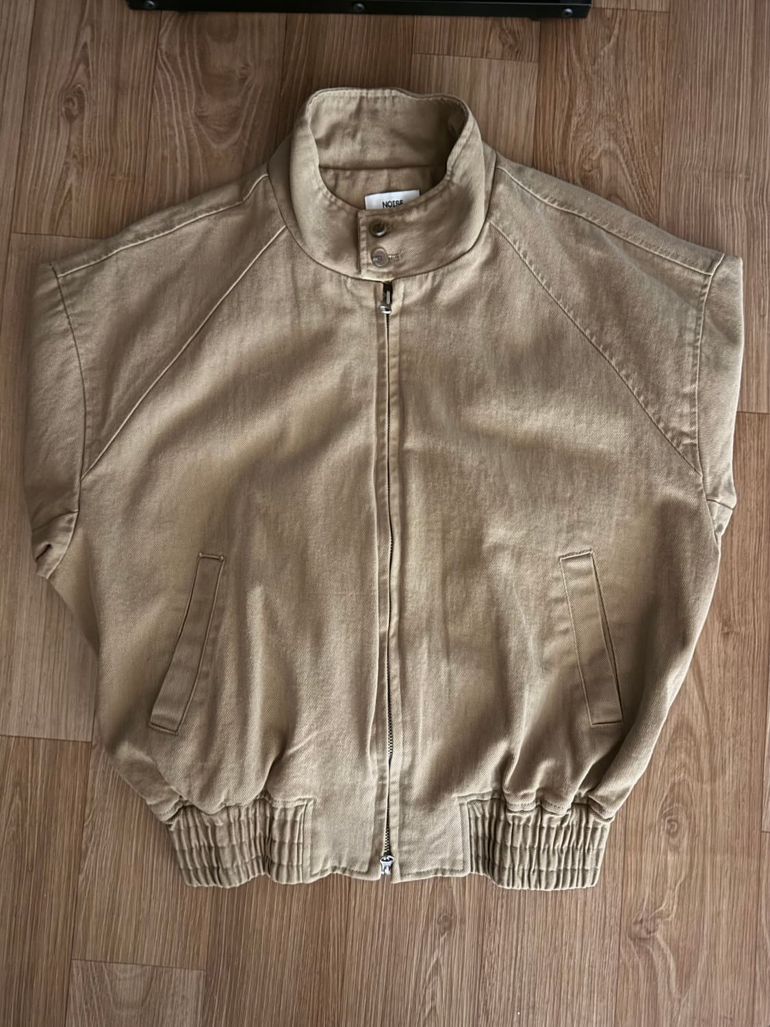 노이즈 워시드 코튼 헤링턴 점퍼 자켓 상품이미지1