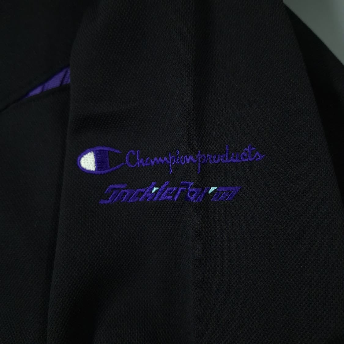 챔피온 90s JP 블랙 블루 퍼플 기하학패턴 올드스쿨 트랙탑 집업 져지 상품이미지5