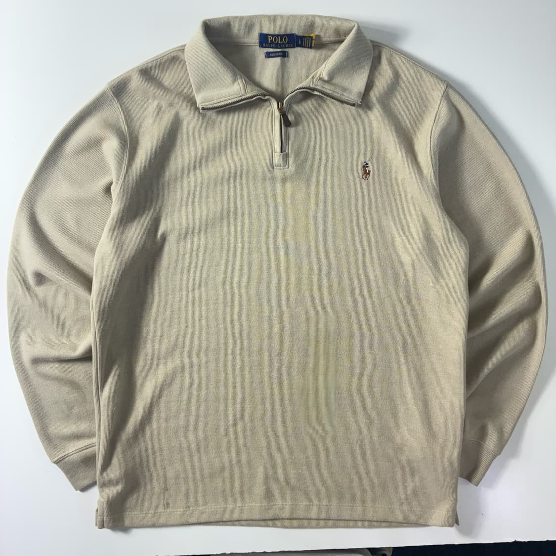 Polo  폴로 랄프로렌 신형 자수 코튼 아이보리 반집업  상품이미지1