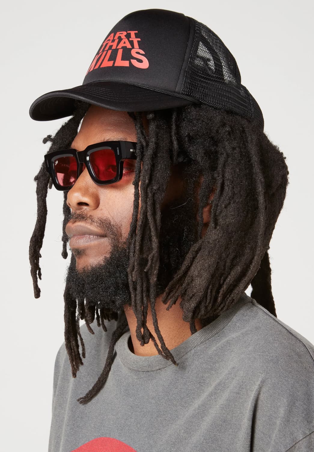 갤러리 디파트먼트 ATK 스택 로고 트러커 캡 블랙 상품이미지5