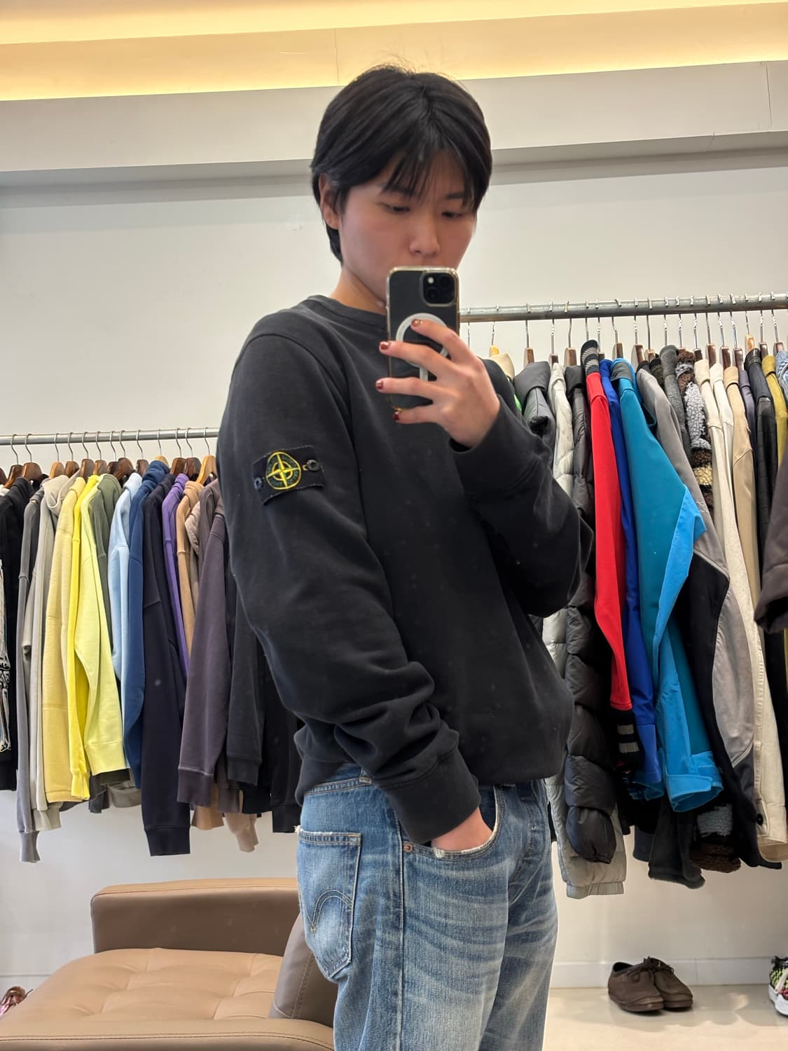 스톤아일랜드 나침반패치 스웻셔츠 상품이미지3