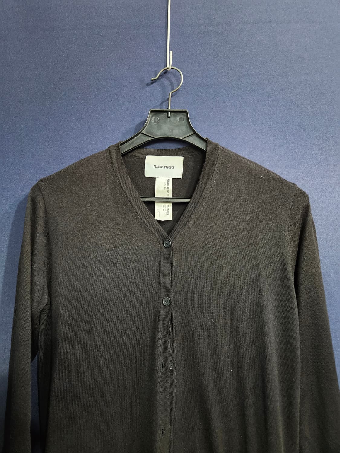 플라스틱 프로덕트 블랙 남성 슬림핏 95 가디건  상품이미지7