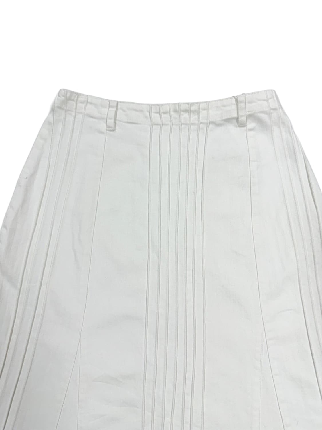 빈티지 화이트 라인 미디 스커트 상품이미지3