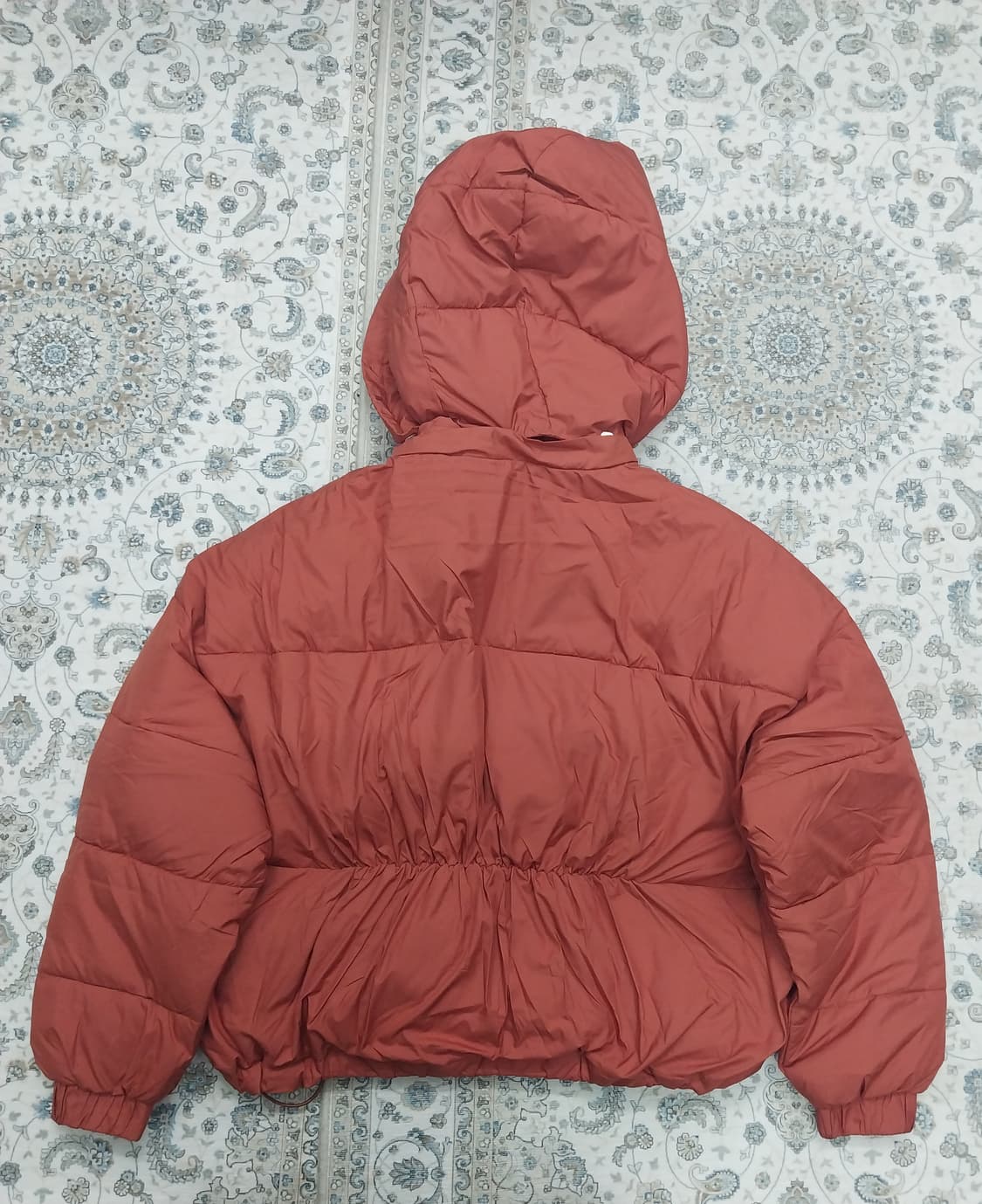 jpn AZUL 오렌지 가오리핏 크롭 패딩 S 상품이미지3