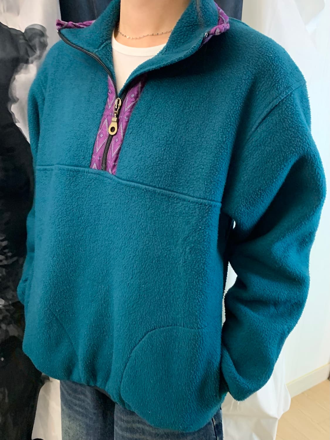 🇺🇸Woolrich 1990s Fleece Half Zip Pul 상품이미지2