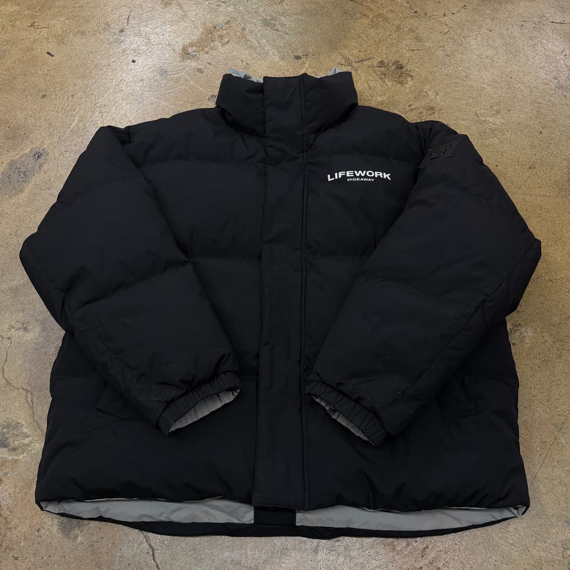 [정품/M] 라이프워크 블랙 그레이 양면 패딩 점퍼 b19 상품이미지2