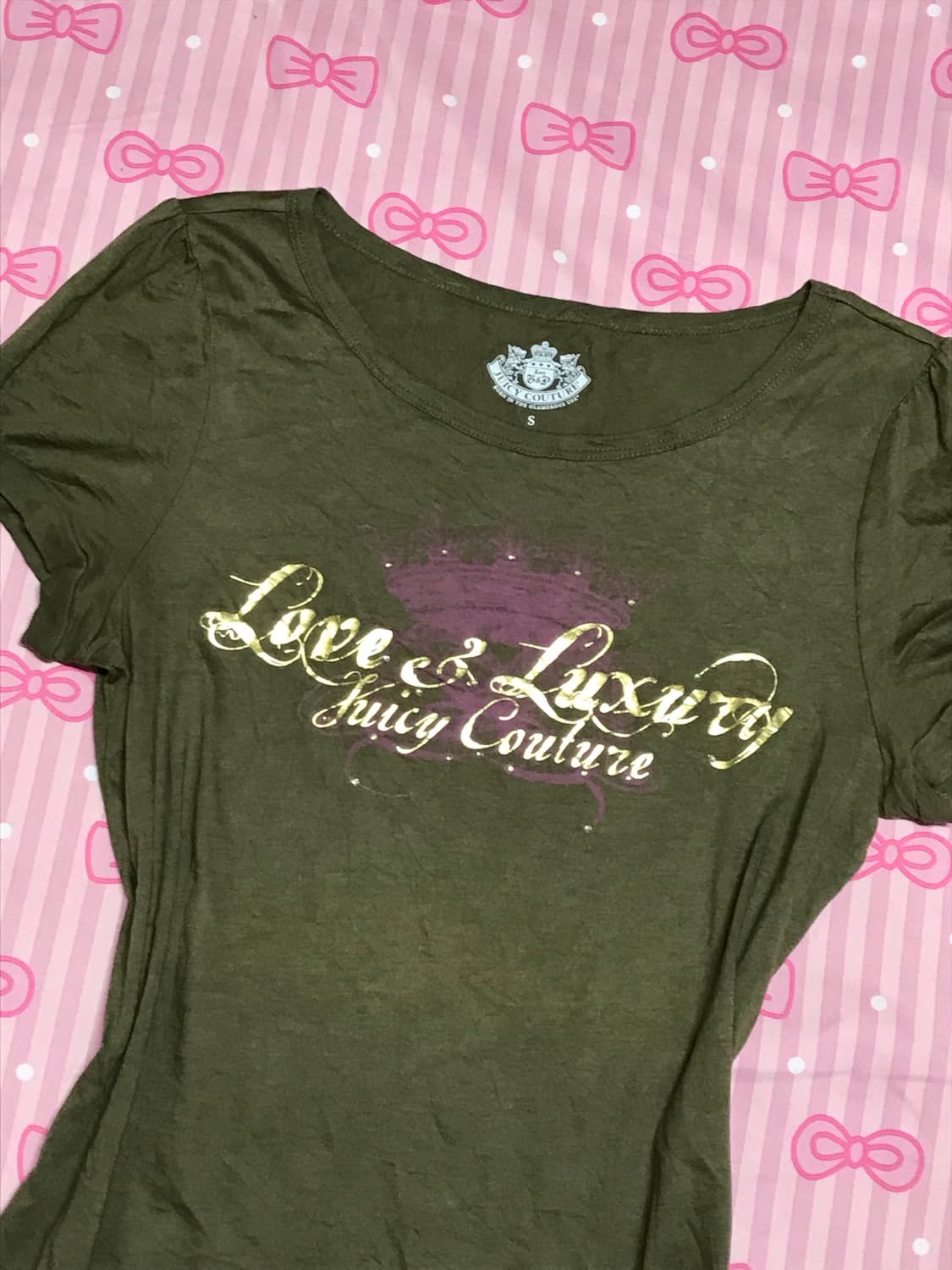 Juicy couture 카키 반팔 y2k 상품이미지2