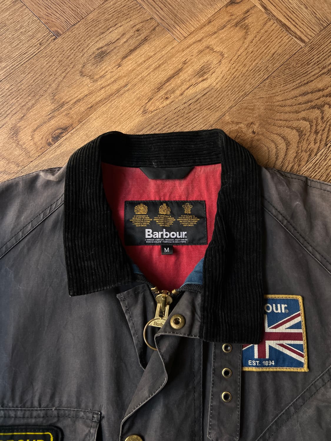 [M]Barbour 바버 인터내셔널 유니온잭 왁스 페이딩 자켓 상품이미지2