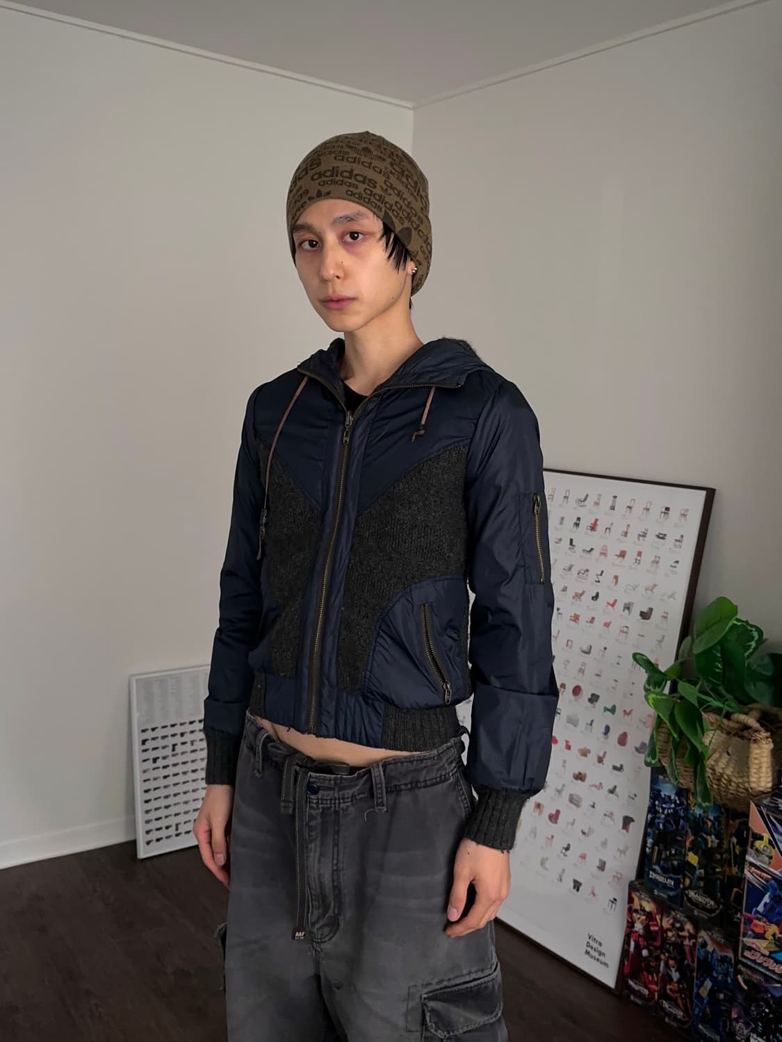 리버서블 니트 리브 크롭 자켓 상품이미지5