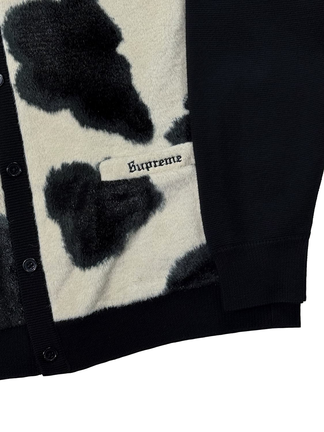 슈프림 카우 프린트 가디건 블랙 상품이미지4